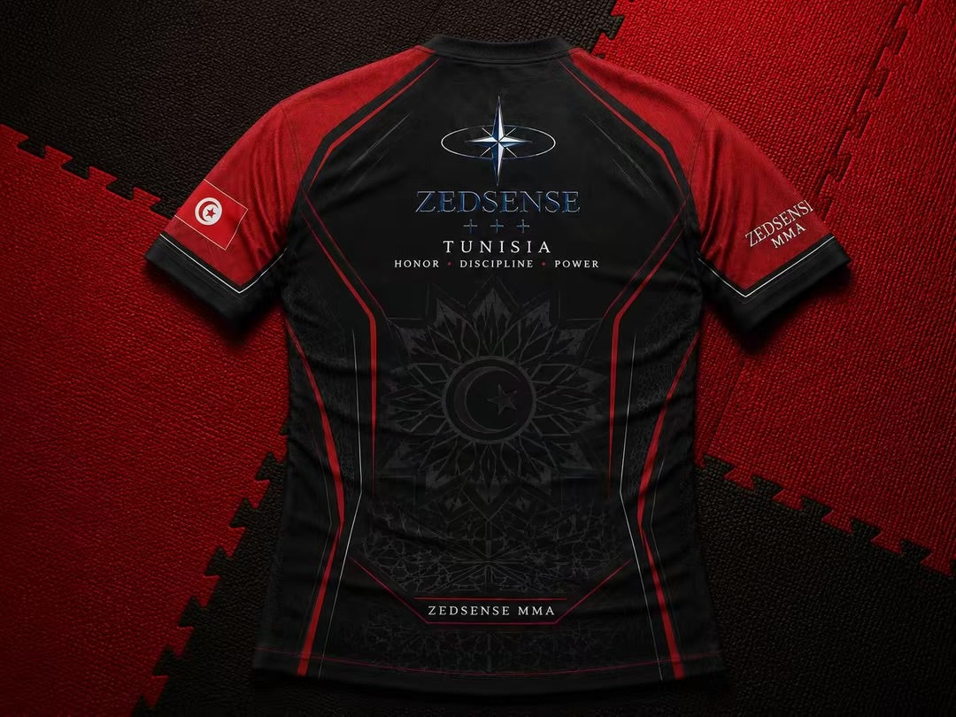 🇹🇳 Rashguard Tunisie – Édition ZedSense MMA
