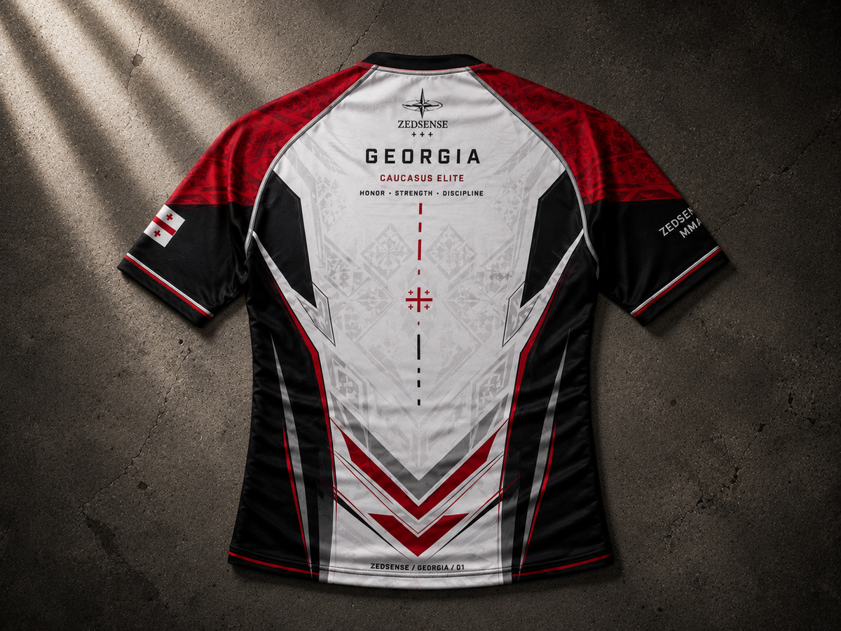 🇬🇪 Rashguard Géorgie – Les Guerriers du Caucase